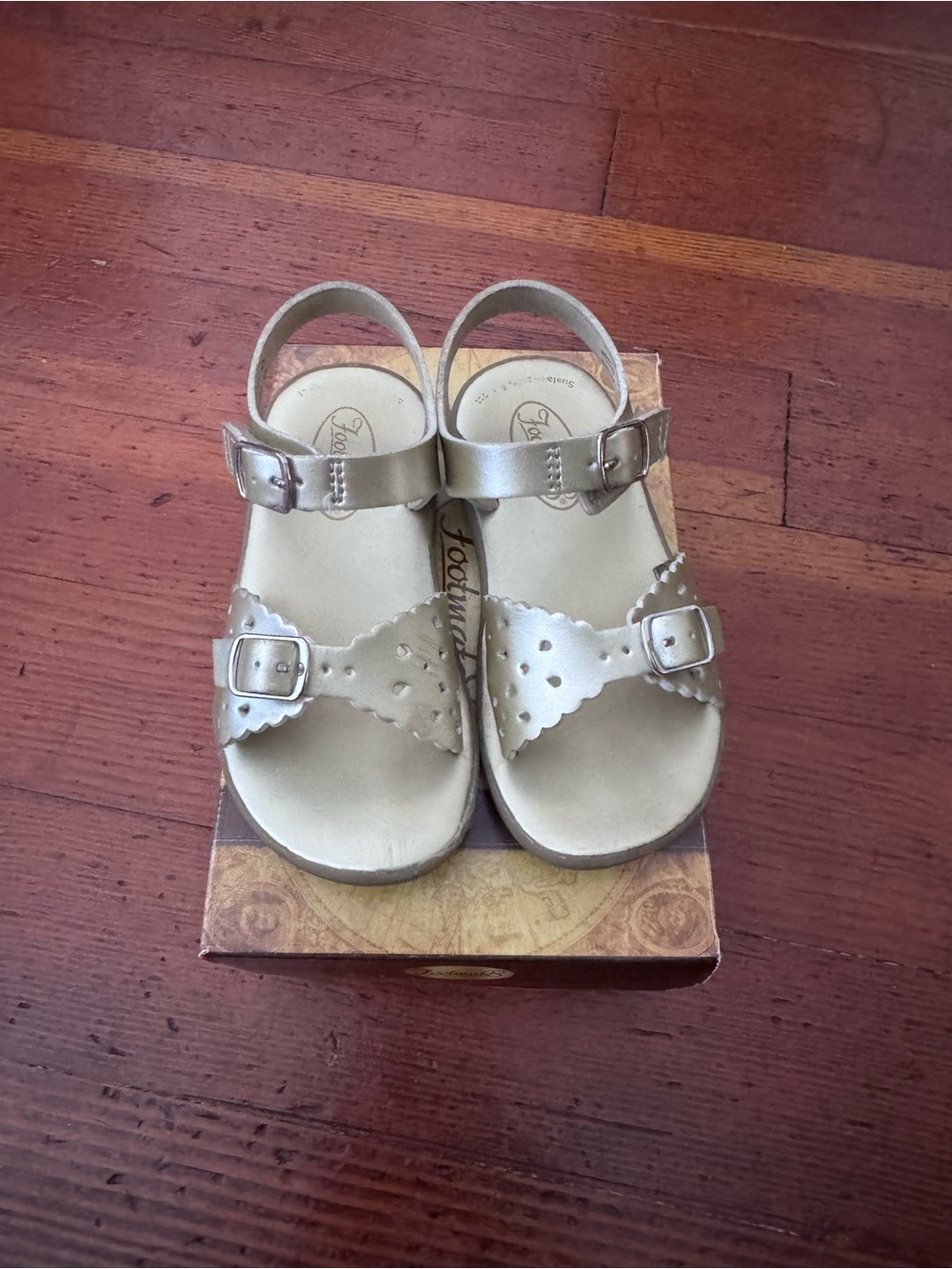 Footmates Toddler Metallic Gold Buckle Sandals